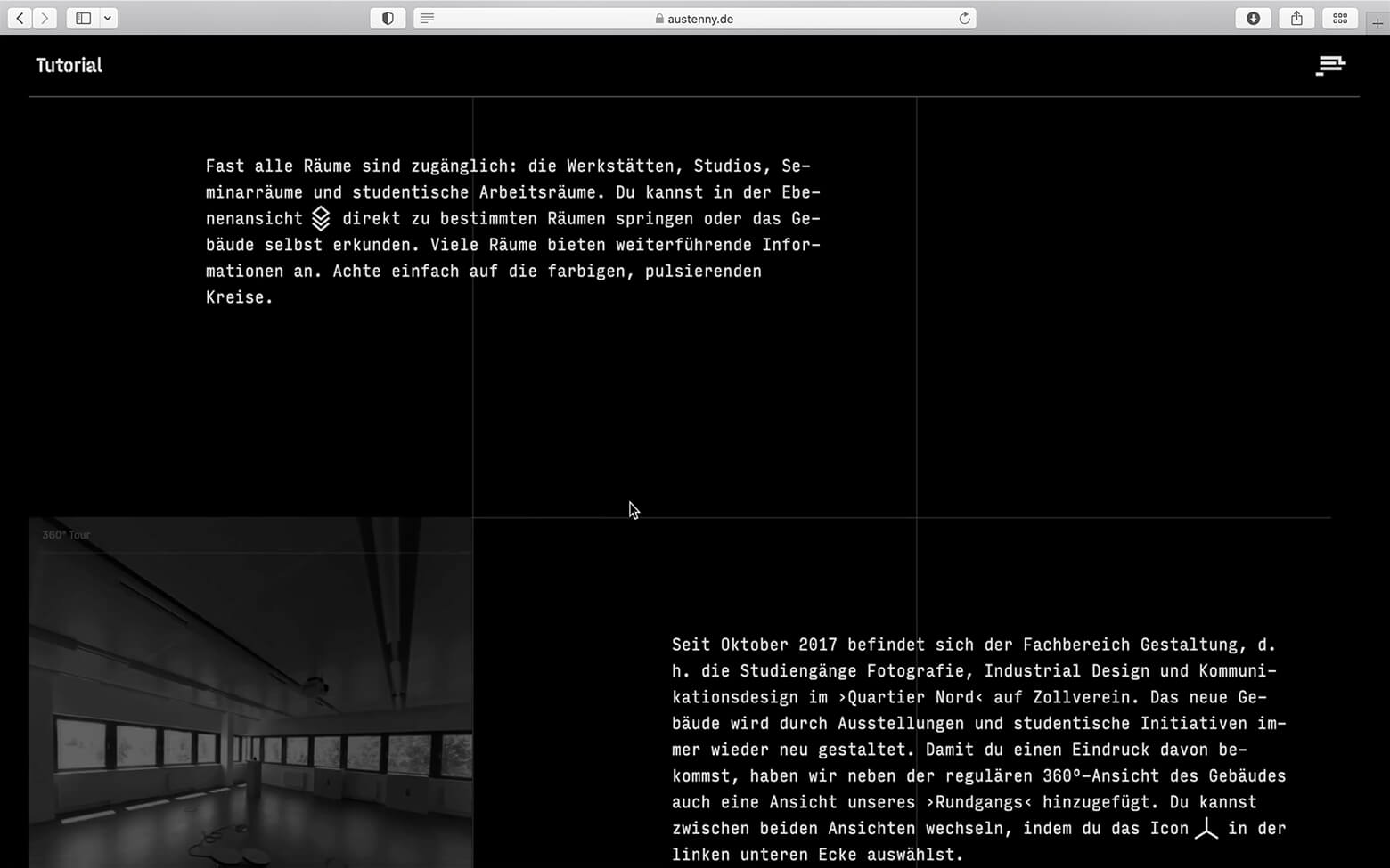 Bild einer Arbeitsprobe von 360° Website