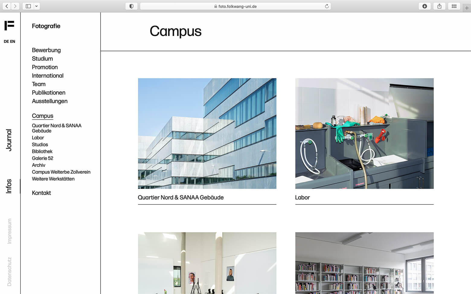 Bild einer Arbeitsprobe von Foto.Fotlkwang Website
