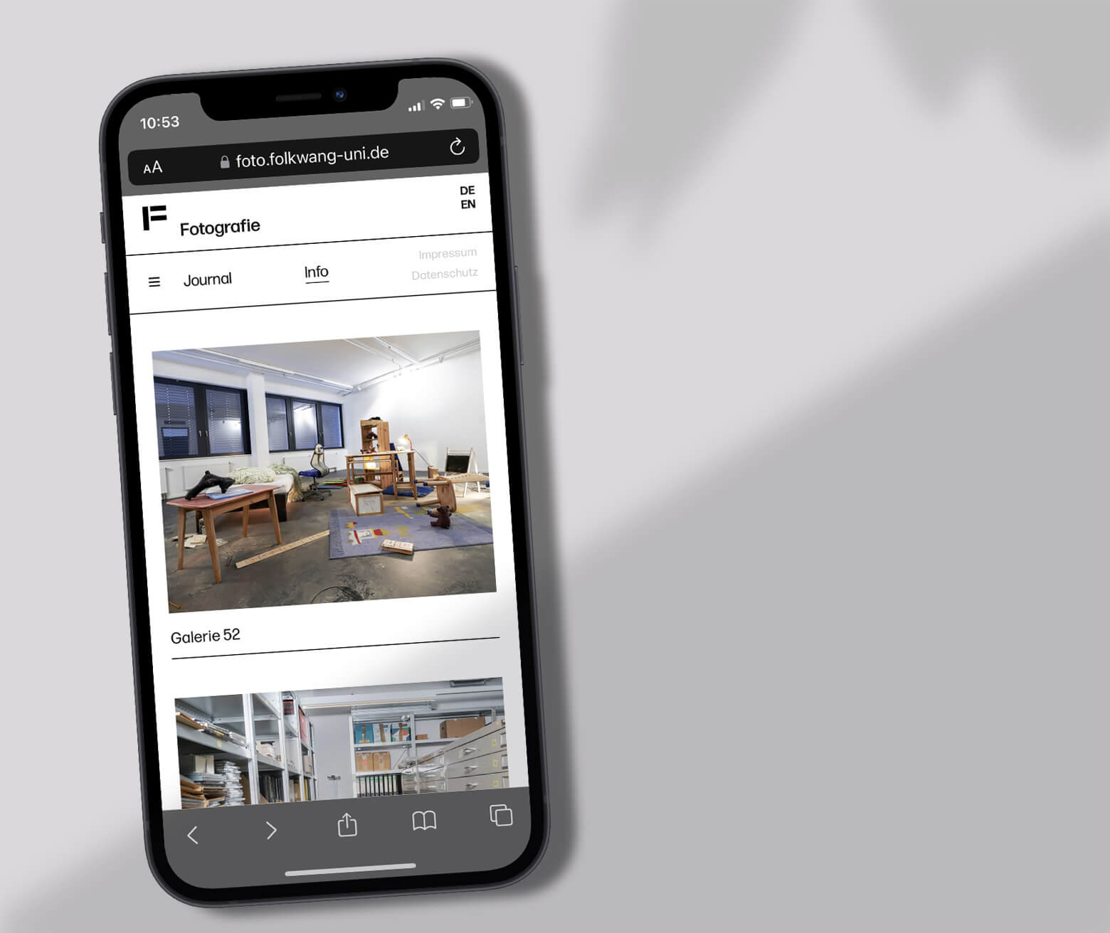 Bild einer Arbeitsprobe von Foto.Fotlkwang Website