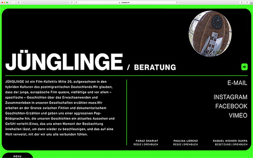 Bild einer Arbeitsprobe von Juenglinge Website